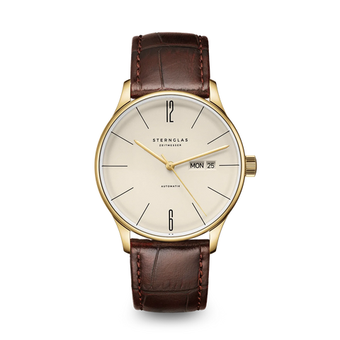 Berlin Automatik sepia gold — front view