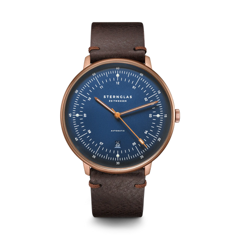 Hamburg Automatik dark blue bronze — front view