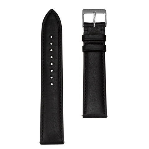 S03 MO01 Modena 20mm schwarz silber poliert strap image