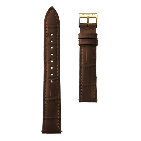 S03 NB01 Noble 16 dunkelbraun gold strap image