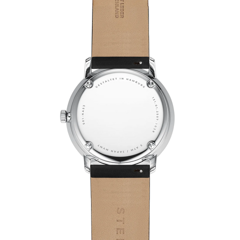 Naos piano black — case-back view