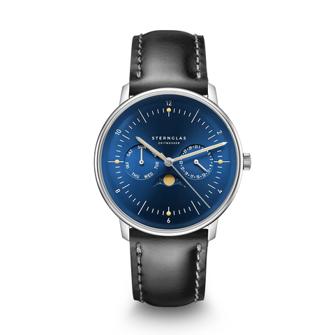 Naos Moonphase midnight blue — front view
