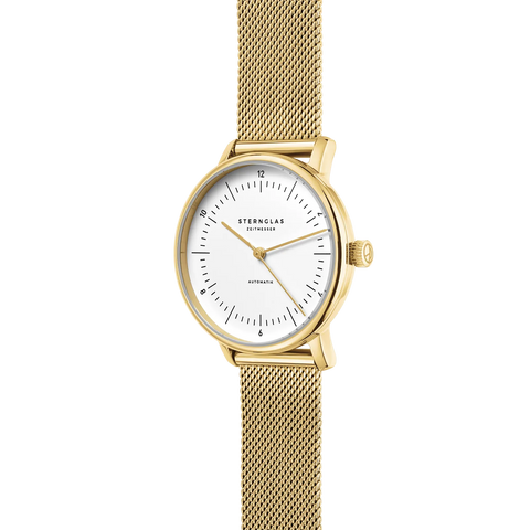 Naos XS Automatik gold — three-quarter view