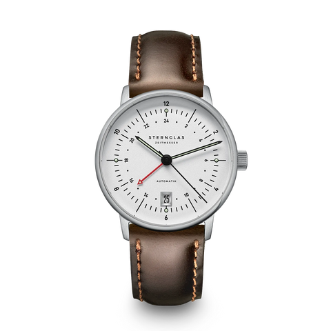 Naos Pro GMT Automatik silver — front view
