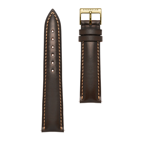 S03 BR01 Bridle 20 dunkelbraun gold poliert strap image