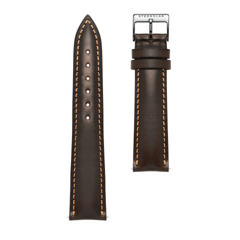 S03 BR03 Bridle 20 dunkelbraun silber poliert strap image