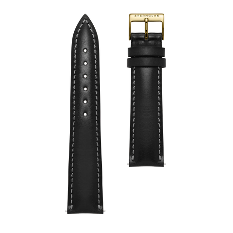 S03 BR04 Bridle 20 schwarz gold poliert strap image