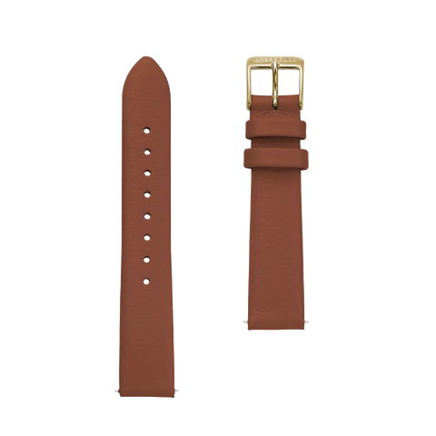 S03 KL11 Klassik Terracotta 16mm gold poliert strap image