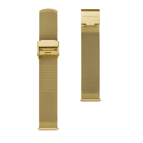 S03 MI02 milanaise gold 16mm strap image
