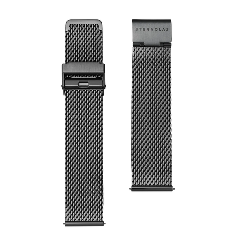 S03 MI06 Milanaise schwarz 20mm strap image