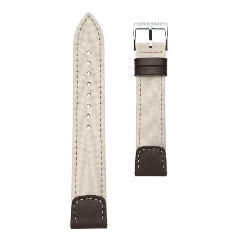 S03 NY06 Nylon 20 beige silber frontal strap image