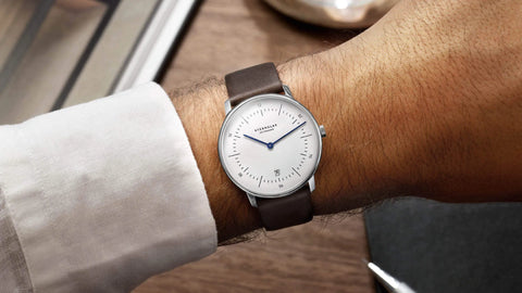 Naos leather watch strap
