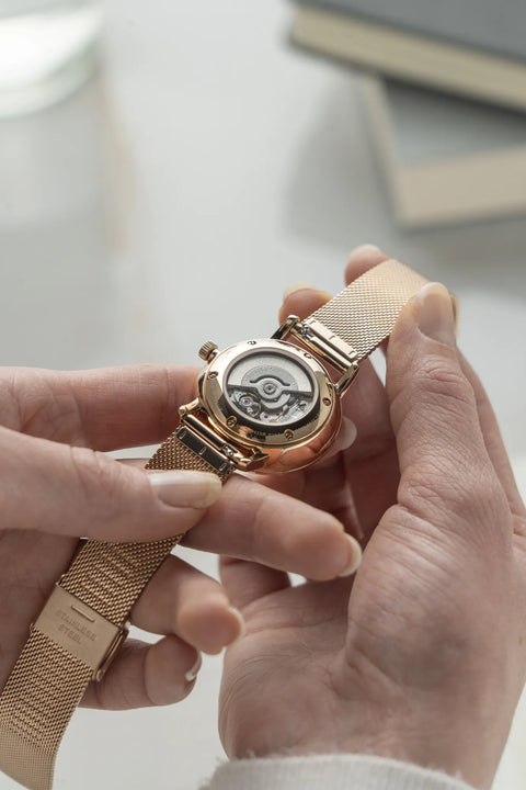 Naos XS Automatik Rosegold movement detail